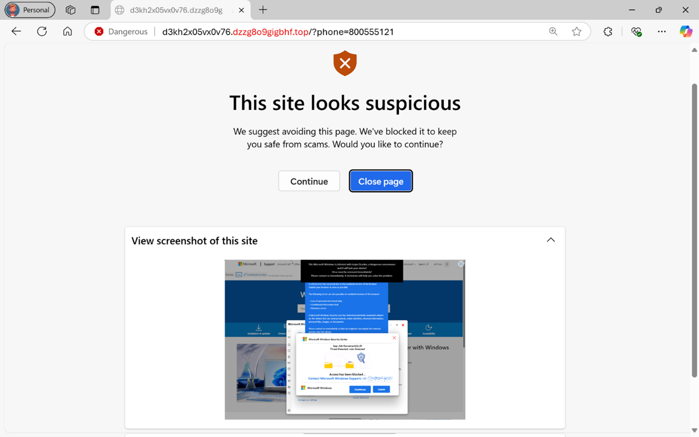 Microsoft Edge now blocks full-screen scam popups with AI-powered scareware blocker