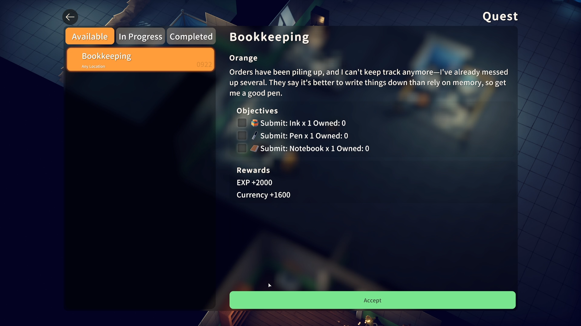 Bookkeeping Walkthrough - Escape from Duckov