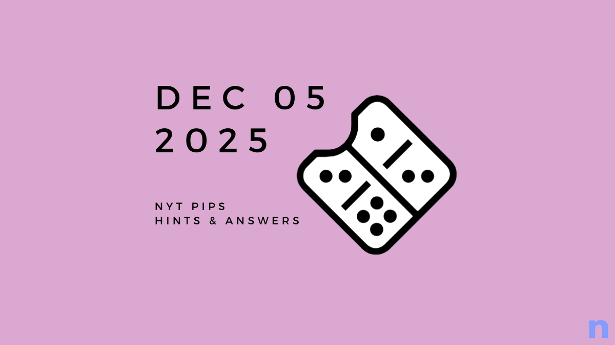 NYT Pips Hard Hints and Solution - December 5 (Step-by-step Guide)