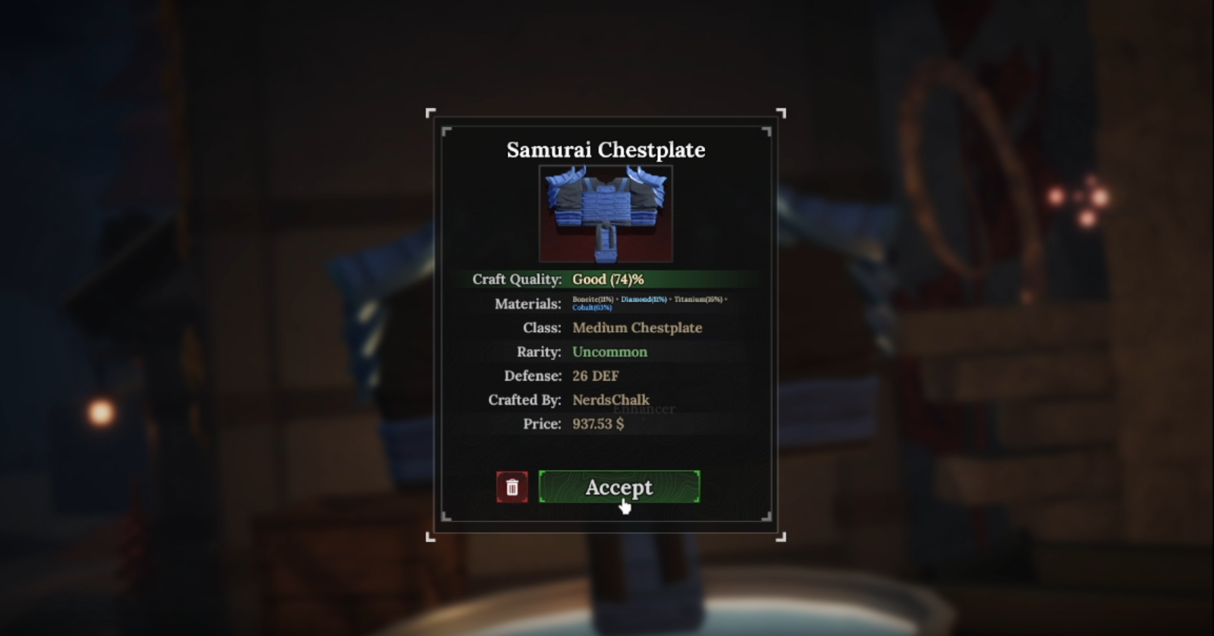 How to Forge a Samurai Chestplate in The Forge Roblox