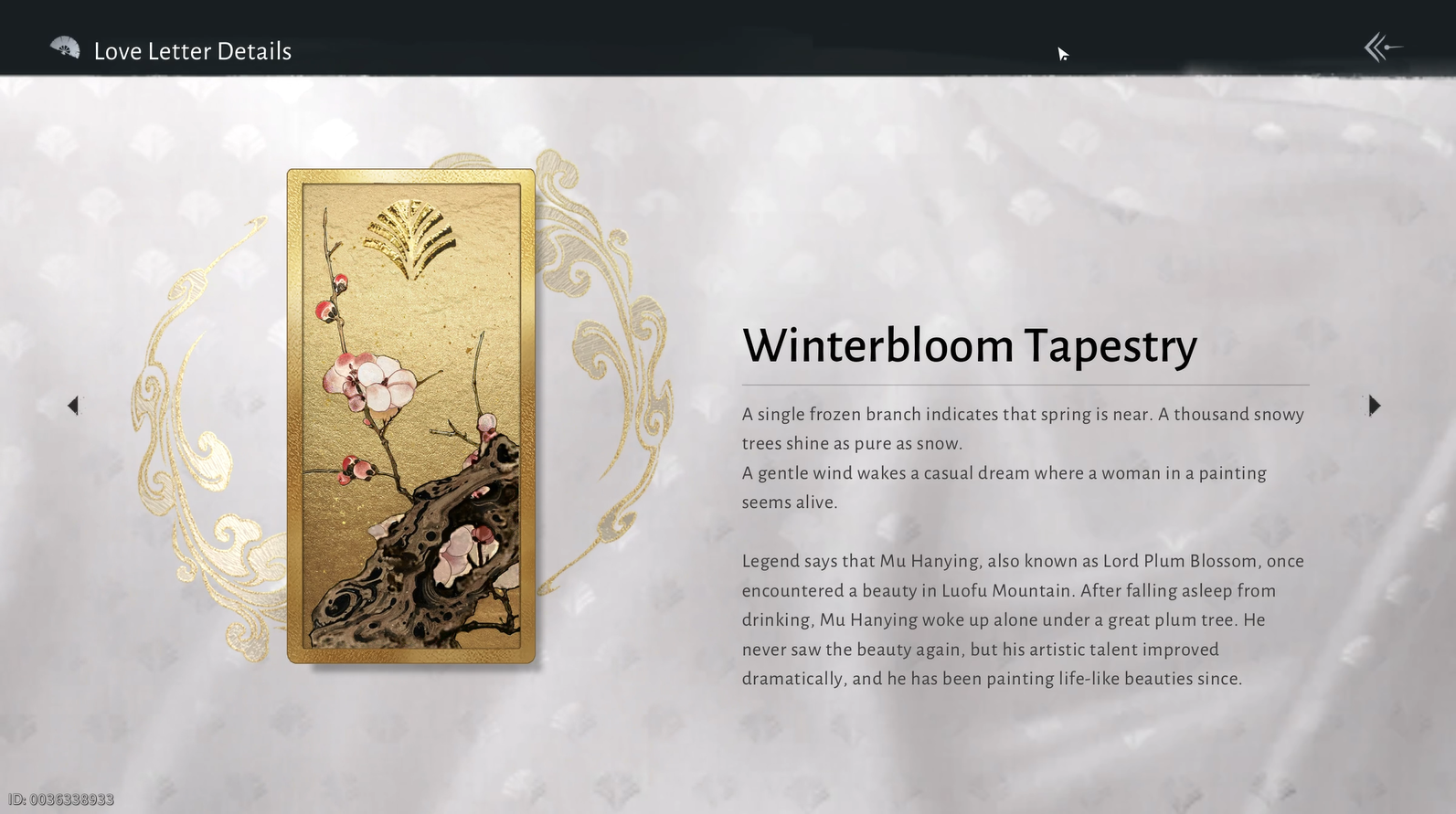 Winterbloom Tapestry Fragrance Love Letter Guide - Where Winds Meet