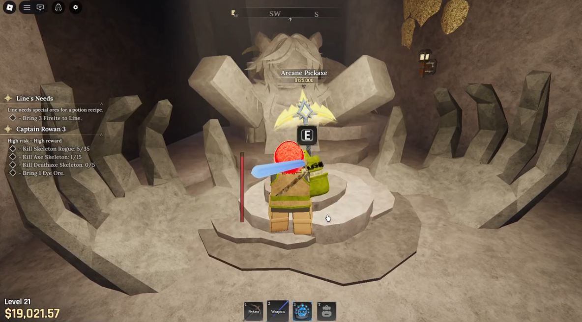 How to Use Unknown Key to Get Arcane Pickaxe in The Forge Roblox