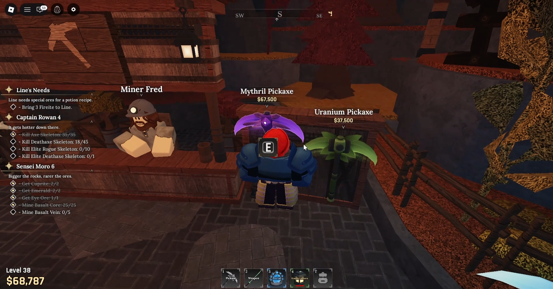 All Pickaxes in the Forge Roblox Ranked