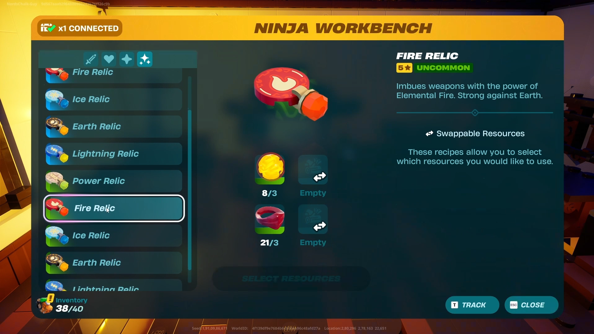 How to Craft Relics - Fortnite LEGO Ninjago