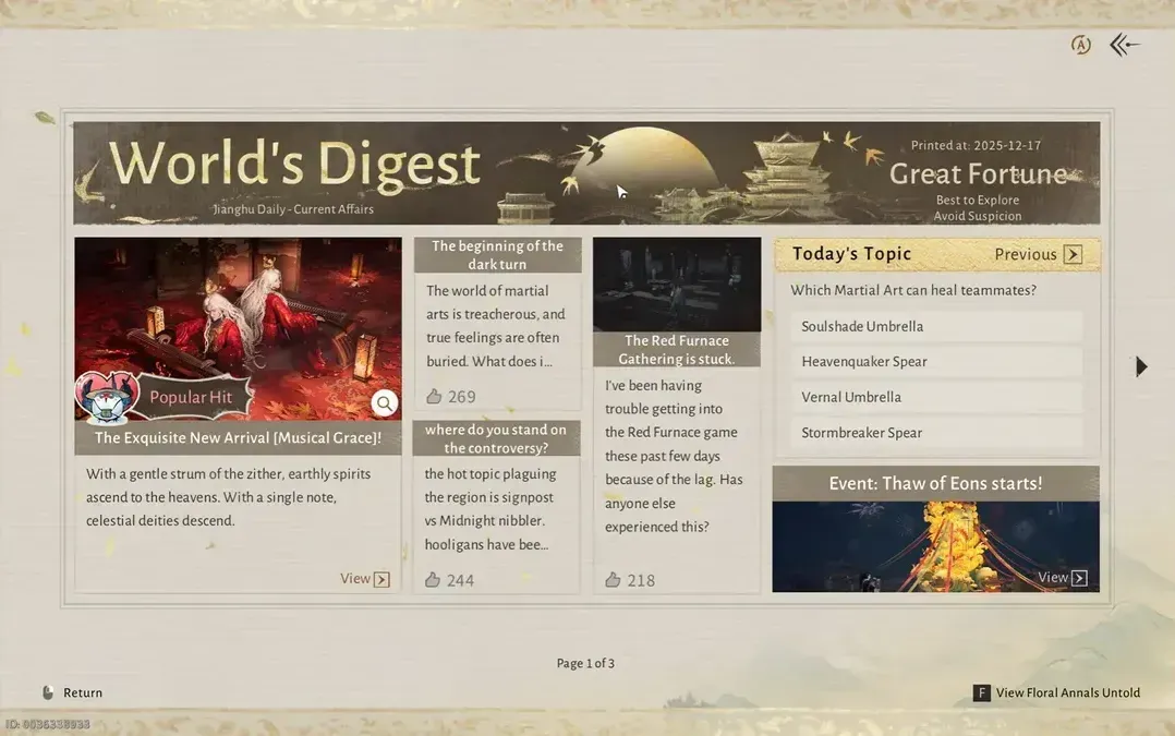 Quiz Answers Today 15 December: Where Winds Meet - Eastern Herald