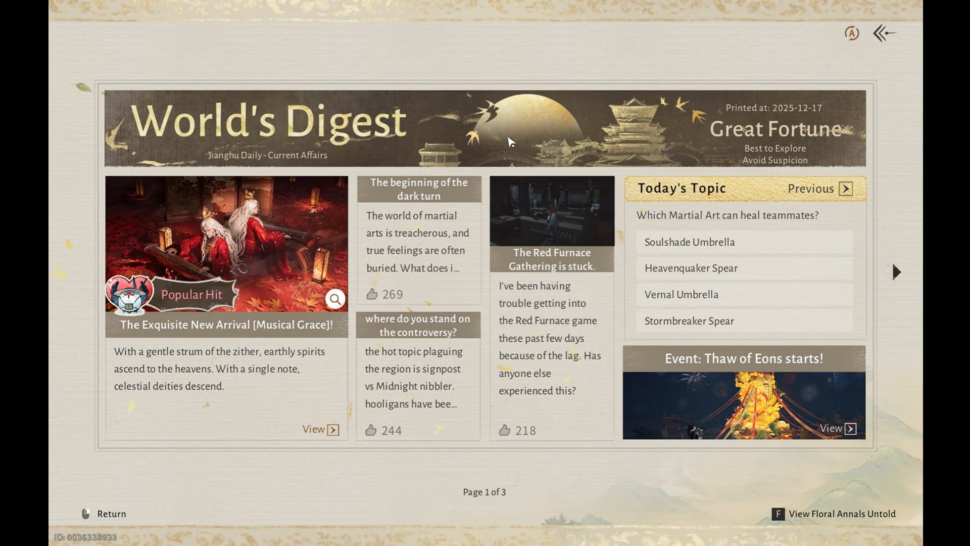 Quiz Answers Today 18 December: Where Winds Meet - Eastern Herald