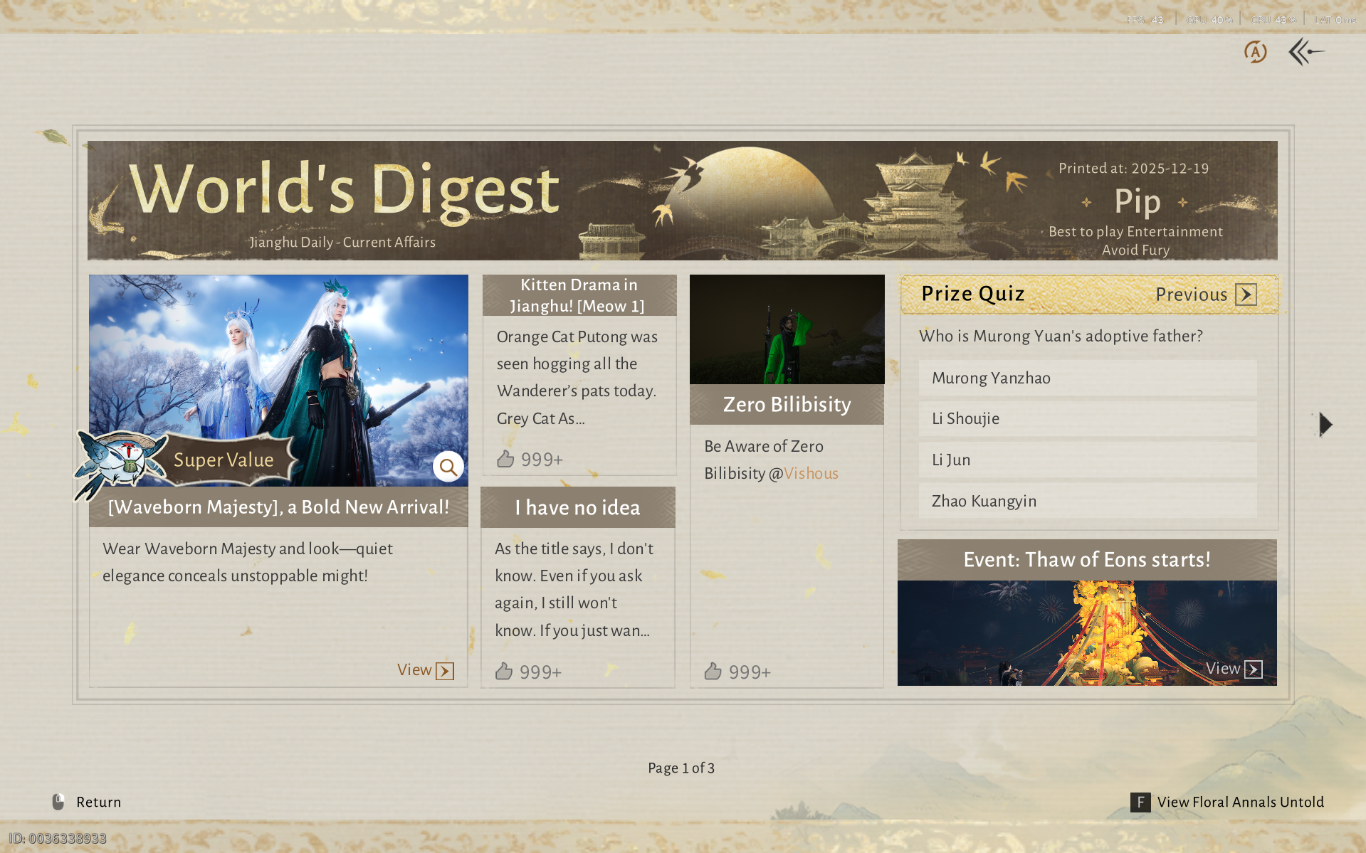 Quiz Answers Today 19 December: Where Winds Meet - Eastern Herald