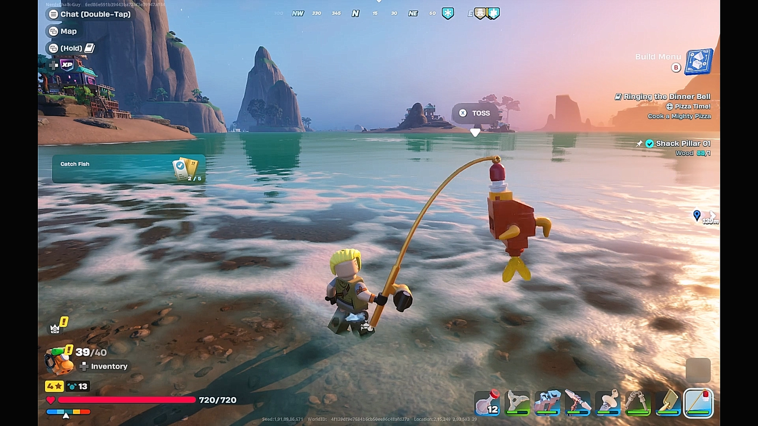 How to Build a Metal Fishing Rod and Use it - Fortnite LEGO Ninjago