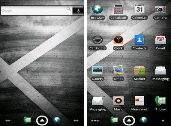 Droid X ADW Theme, an Android App for Droid X Wannabes