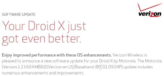 DroidX Getting Update to Version 1.13.604 on July 19. BTW, It’s Not Froyo.