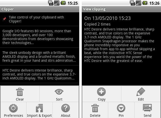 Clipper Android App Saves All You Copy for Editing and Saving Later