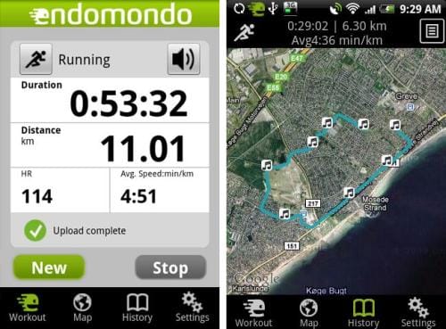 Endomondo Android App: Track Down Everything about all your Outings