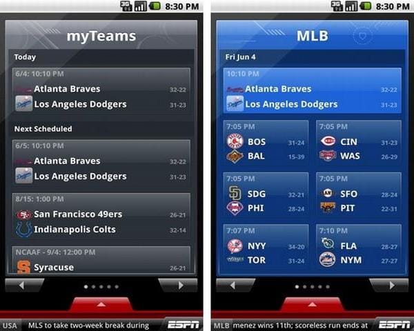 Espn ScoreCenter: Get the Scores of all Favorite Sports / Teams in Single Screen