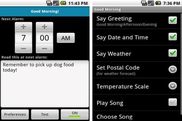 Good Morning: Alarm Clock Android App for Pleasant Mornings!