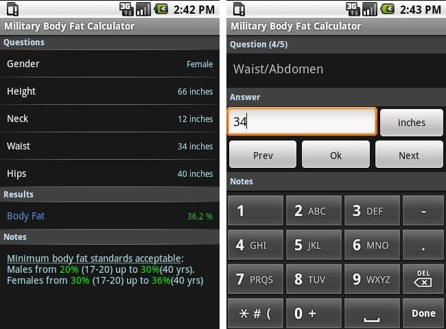 Get on Par With US Army Standards, Thanks to Military Body Fat Calculator Android App!