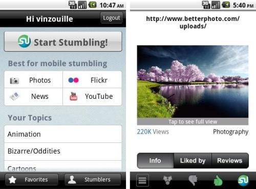 StumbleUpon Android App is Finally Here!