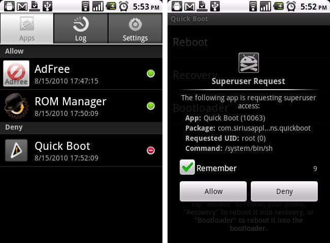 Superuser Android App Lets You Manage Superuser Permissions Given to Apps