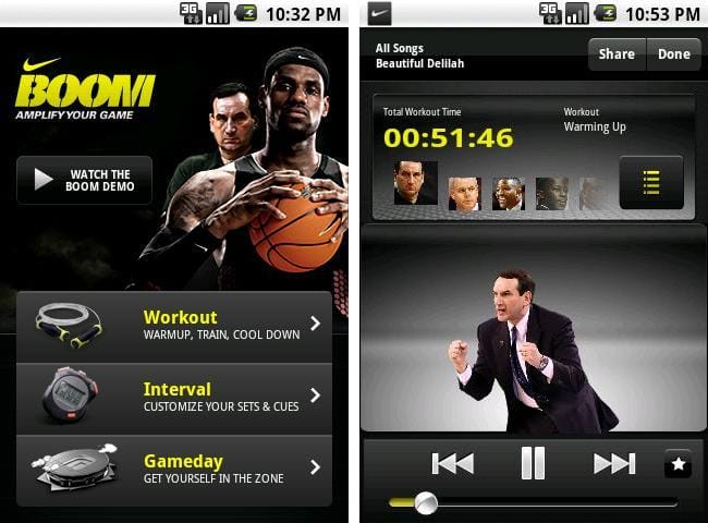 Nike BOOM android app – Get Motivated for Workouts, Now!