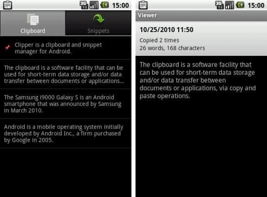 Clipper Android App: Automatically Saves Everything You Copy To Your Clipboard For Later Use