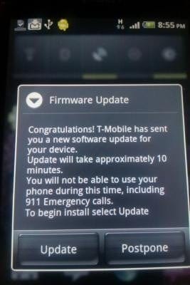 T-Mobile myTouch 4G Getting Update After Just 1 day of Launch