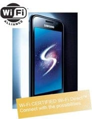 Samsung Galaxy S gets the Wifi Direct Certification – Becomes the First Smartphone!