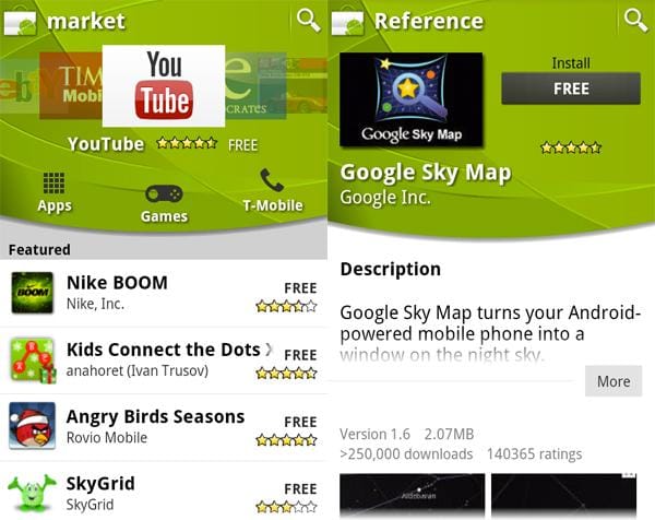 Android Market Update Starts, Compatible with Android 1.6 and Higher Devices