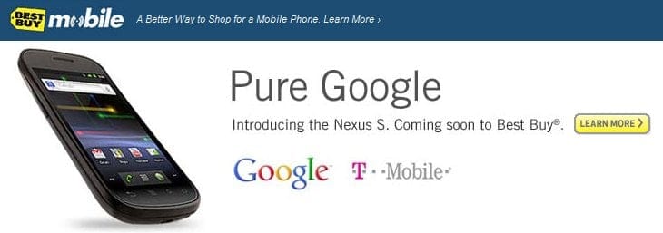 Best Buy Notifies Launch Details for Nexus S