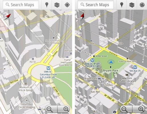 Google Maps 5 brings Offline Maps, 3D view and New Compass Mode