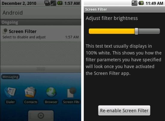 Screen Filter Android App: Best App to Decrease Brightness more than Phone’s Default Settings. Works on Galaxy S too!