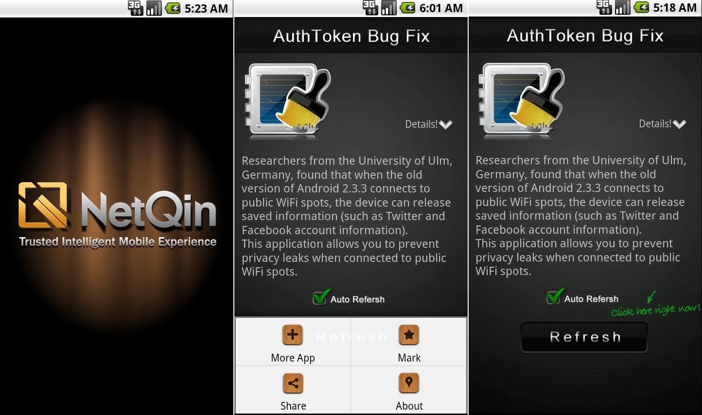 Secure your login info when connecting to public Wi-Fi hotspots using ‘Bug Fix – AuthoToken ‘ Android app