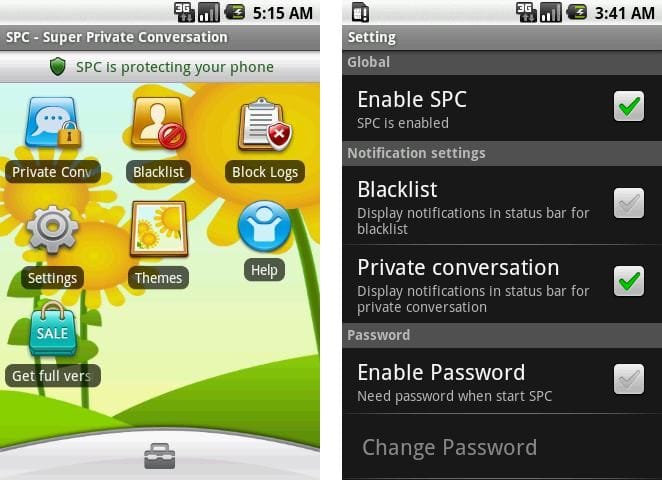 Private SMS & Call Android App: Hide Specific Numbers in Your Call and SMS Logs and Conversation too