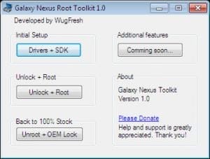 Root and Unroot (and Unlock and Relock Bootloader of) Galaxy Nexus with this Root Toolkit by WugFresh