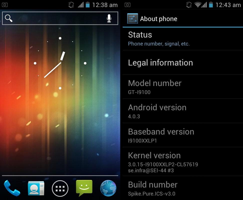 Pure ICS ROM Android 4.0.3 for Galaxy S2 I9100