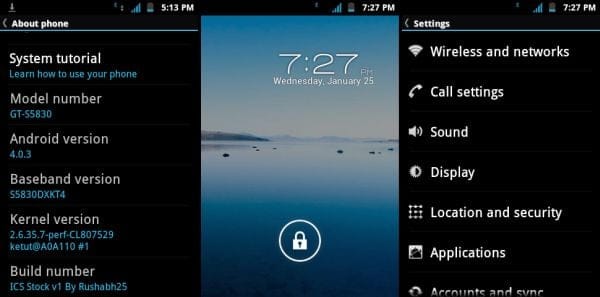 Install Android 4.0.3 Themed Rom on Galaxy Ace — ICS Stock v1