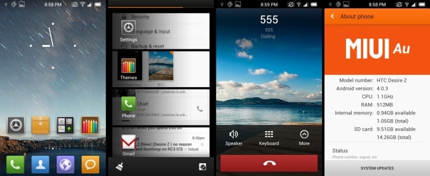 Desire Z and G2 Get MIUI 4 Rom
