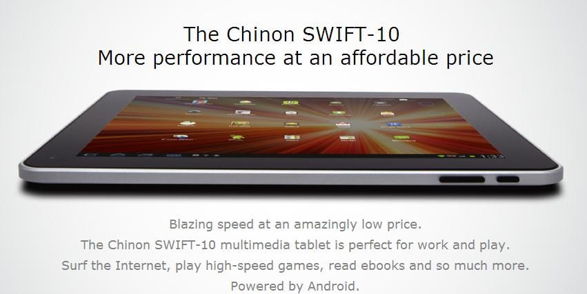 Chinon Swift 10 Tablet Unveiled