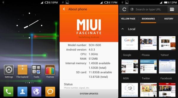 MIUI 4 for Samsung Fascinate — Install Instructions