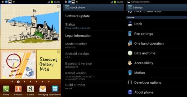 XXLP1 ICS Firmware Leaked for Galaxy Note [Android 4.0.3]