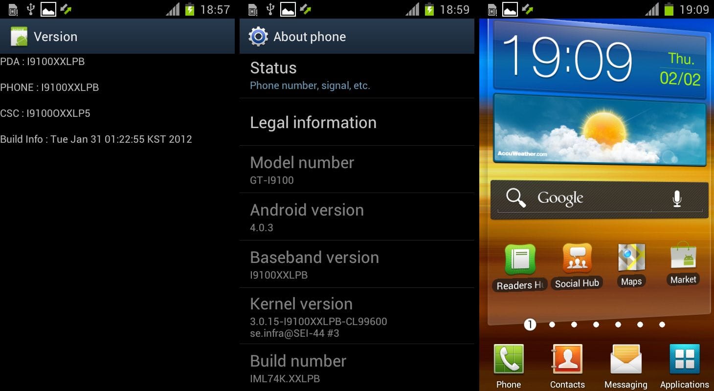 XXLPB — Another Android 4.0.3 Firmware Leaks for Galaxy S2 i9100