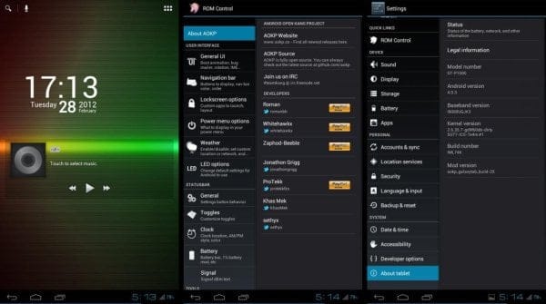 Update Galaxy Tab 7″ to Ice Cream Sandwich Unofficially with AOKP Custom ROM