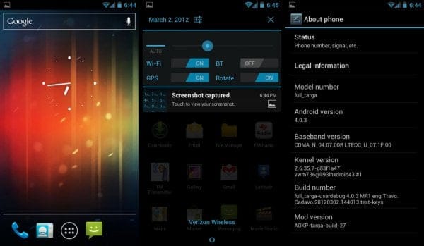 AOKP Ice Cream Sandwich ROM for Droid Bionic