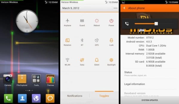 MIUI 4 for Droid Razr is Out as Alpha Version. Supports Both Verizon CDMA and Global GSM Versions