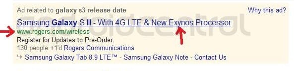 North American Galaxy S3 might feature Exynos Process and LTE Support