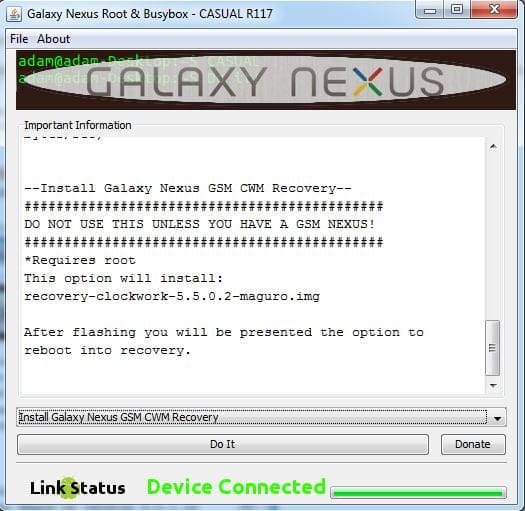 CASUAL One-Click Root and Recovery Tool for Galaxy Nexus