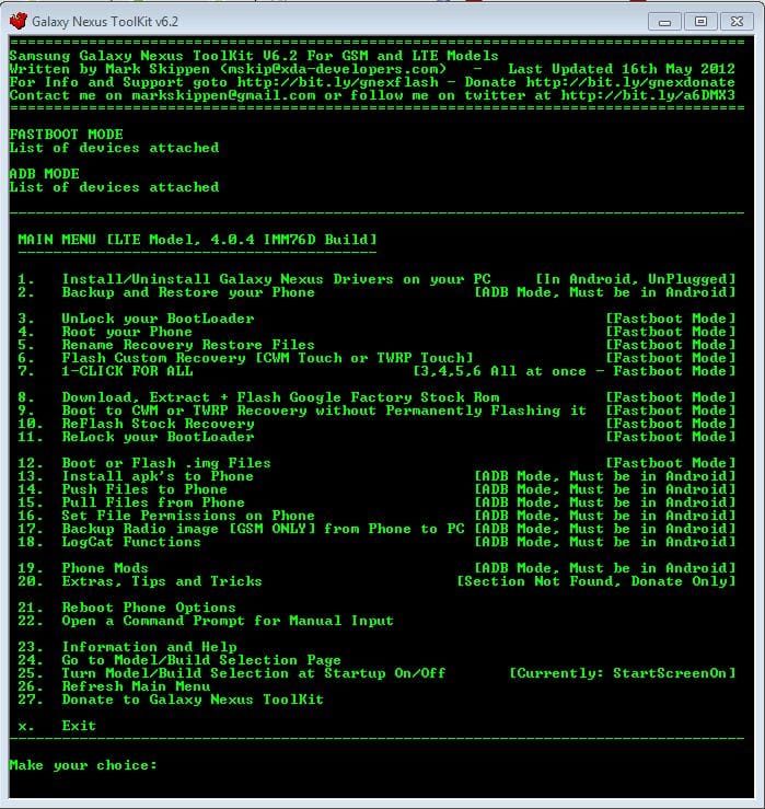 Galaxy Nexus Toolkit for Sprint, Verizon and GSM Galaxy Nexus Takes Care of All Your Hacking Needs!