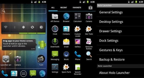 Holo Launcher Brings the ICS Launcher to Android 2.2 (Froyo) and Android 2.3 (Gingerbread)!