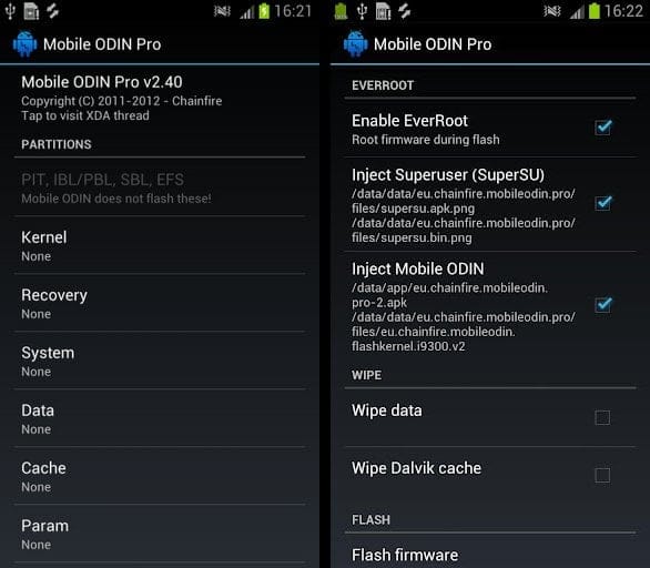 Mobile Odin from Chainfire Now Supports Galaxy S3 i9300 Too