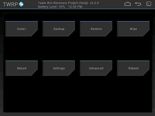 TWRP Custom Recovery for TF700T ASUS Transformer Pad Infinity