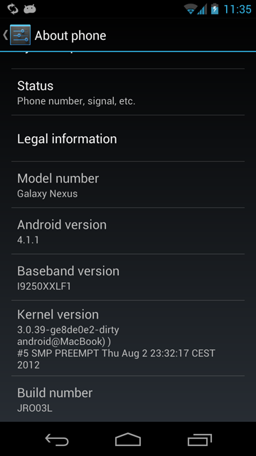 JRO03L Based ROM for Galaxy Nexus, Gets You Latest Android OS Version 4.1.1 [Jelly Bean]