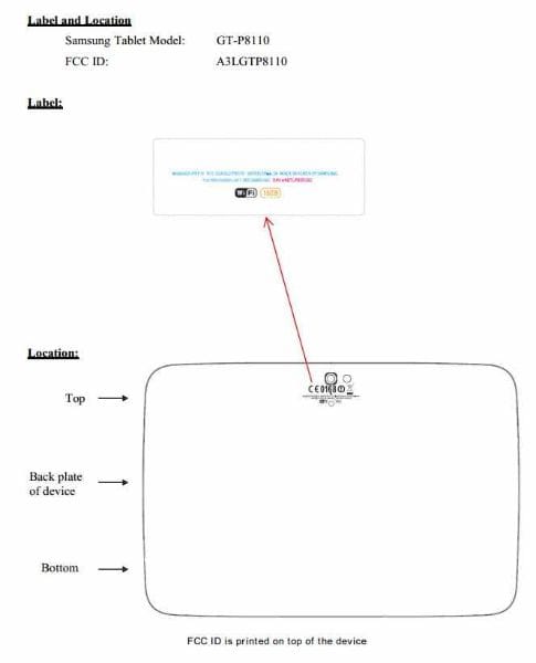 New Samsung Tablet GT-P8110 Shows up at FCC